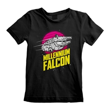 Dětské tričko Star Wars Hvězdné války: Millenium Falcon (7-8 let) černá bavlna