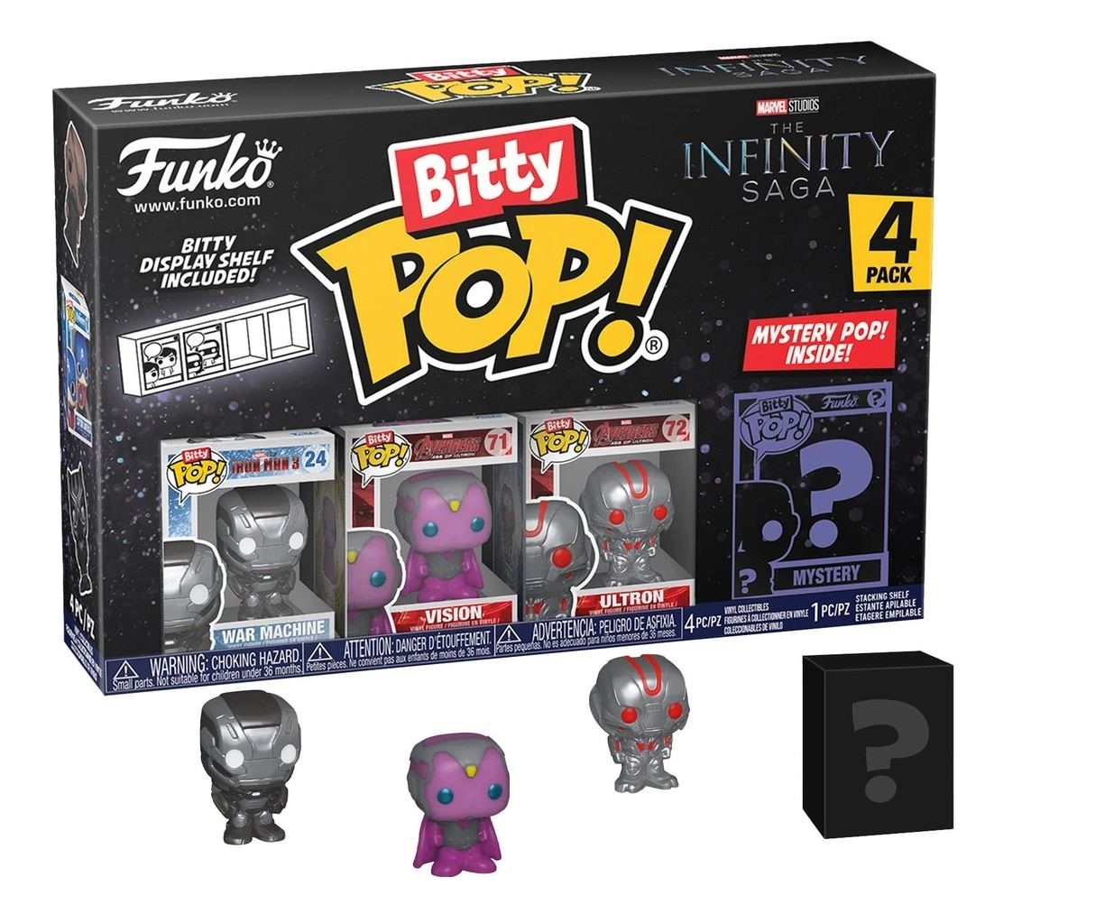 Funko Bitty Pop 4 Pack Marvel The Infinity Saga War Machine Vinyl