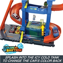 Mattel Hot Wheels® City: Color Shifters - Tunnel Twist Car Wash Playset