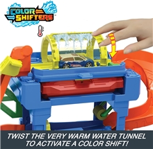 Mattel Hot Wheels® City: Color Shifters - Tunnel Twist Car Wash Playset