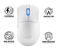 ASUS ROG Keris II Ace, wireless gaming mouse, white