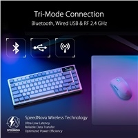 ASUS ROG AZOTH Moonlight White, mechanical, Bluetooth, US