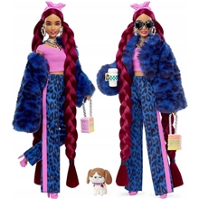 Mattel Barbie Extra: Blue Leopard Track Suit Doll