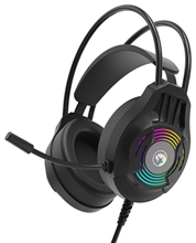 Marvo H8326, headphones with microphone, volume control, black