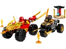 LEGO® NINJAGO® 71789: Kai and Rass Car and Bike Battle