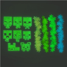 Minecraft Glow in the Dark Wall Decal Stars (208 pcs)