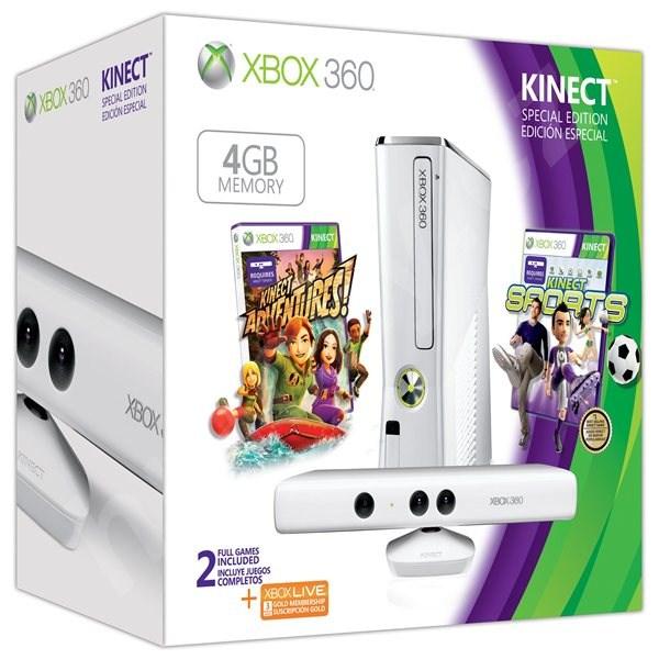 Microsoft Xbox 360 4gb Kinect Bundle White Kinect Adventures Bazar X360 4195