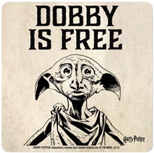 Tácek pod sklenici Harry Potter: Dobby is free (10 x 10 cm)